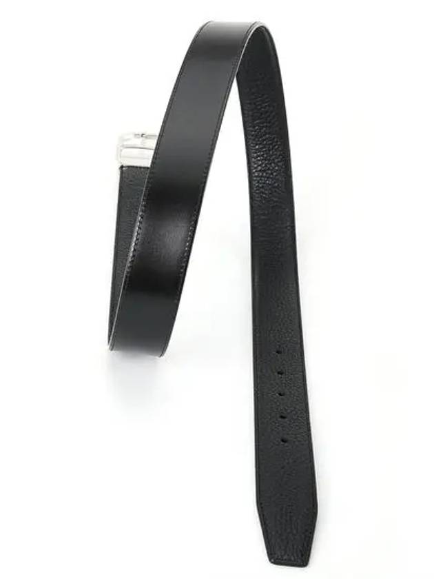 Charlton Classic Buckle Leather Belt Black - BALLY - BALAAN 4