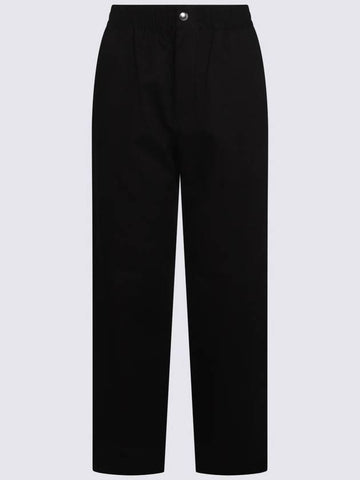 Maison Kitsuné Black Cotton Pants - MAISON KITSUNE - BALAAN 1