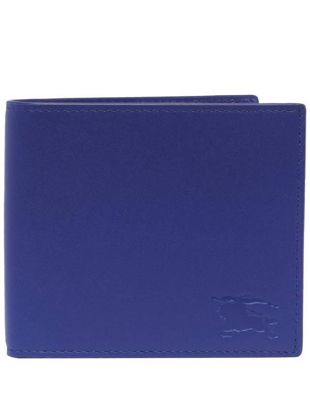 EKD Leather Bifold Half Wallet Blue - BURBERRY - BALAAN 1