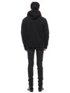 Heart Logo Drawstring Cotton Zip-Up Hoodie Black - AMI - BALAAN 6