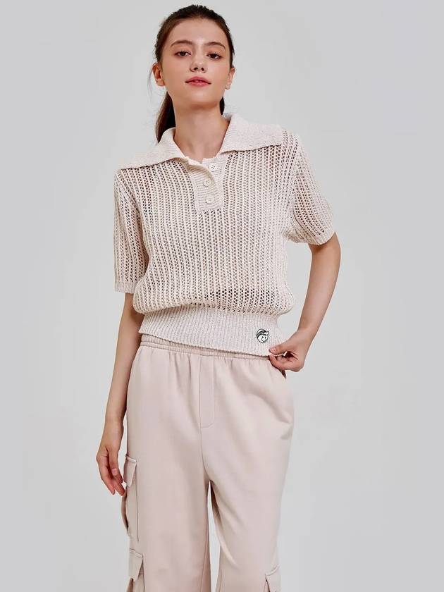 Wide collar mesh knit MK3AP415 - P_LABEL - BALAAN 10