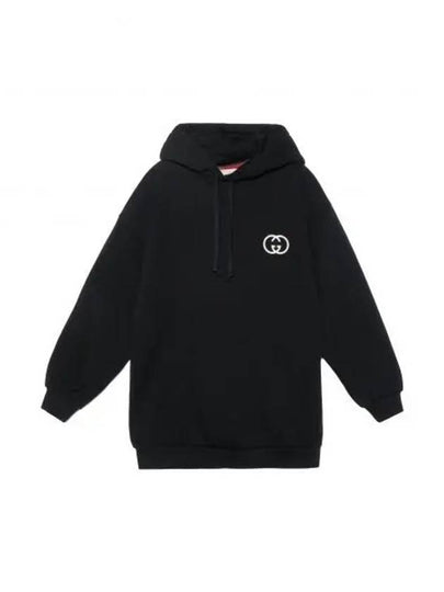 Cotton Jersey Hoodie Black - GUCCI - BALAAN 2