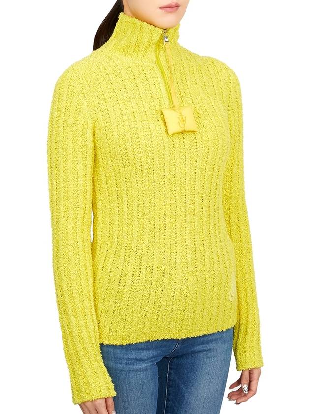 Half Zip-Up Knit Top Yellow - MONCLER - BALAAN 4