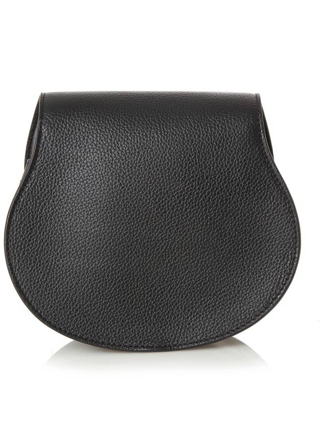 Marcie Saddle Small Grained Leather Cross Bag Black - CHLOE - BALAAN 4