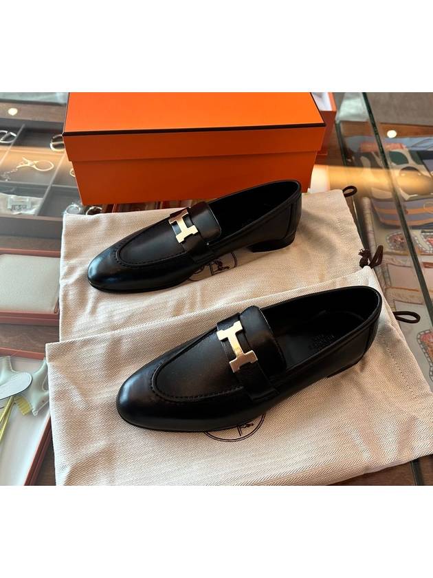 Paris Goatskin Loafers Permabrass Noir - HERMES - BALAAN 2