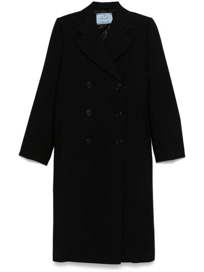 Virgin wool double coat black - PRADA - BALAAN 2