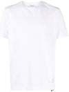 Men's Center Back Striped Short Sleeve T-Shirt White - THOM BROWNE - BALAAN 3