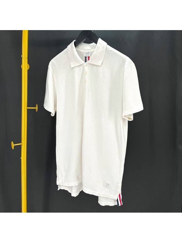 Baeksamseon short sleeve collar t shirt white size 5 - THOM BROWNE - BALAAN 3