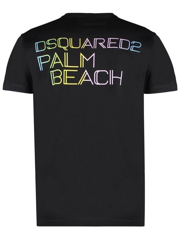 Palm Beach Cool Fit Short Sleeve T-Shirt Black - DSQUARED2 - BALAAN 3