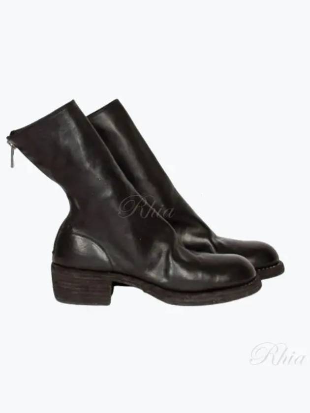 Zipper leather boots 788Z BLKT - GUIDI - BALAAN 1