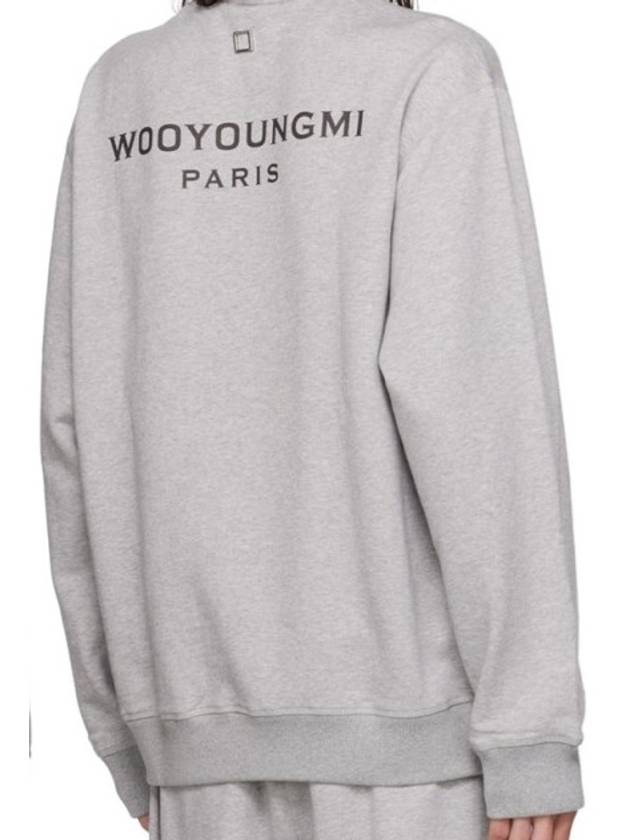 W243TS27 721G Back Logo Sweatshirt Gray - WOOYOUNGMI - BALAAN 2