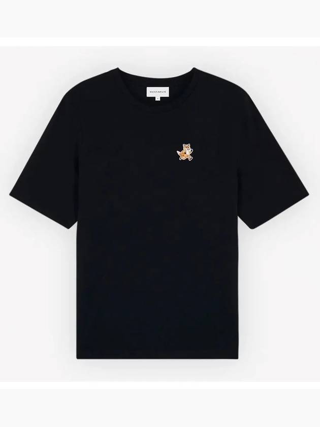 Speedy Fox Patch Comfort Short Sleeve T Shirt Black - MAISON KITSUNE - BALAAN 3