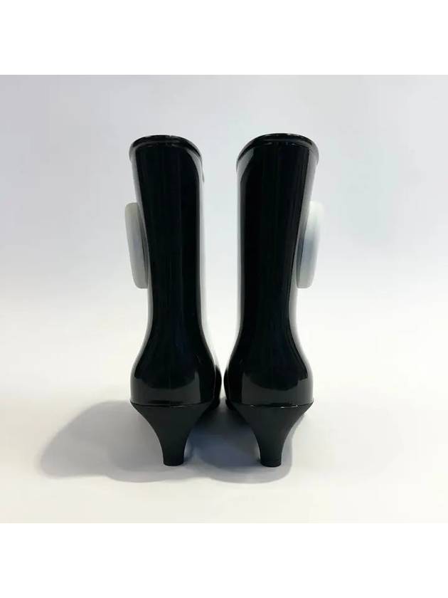 Interlocking G Shiny Rubber Ankle Middle Boots Black - GUCCI - BALAAN 6