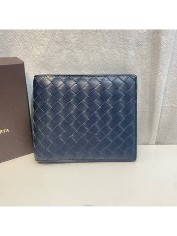 New level Intrecciato Navy Men s Bicycle Wallet - BOTTEGA VENETA - BALAAN 1