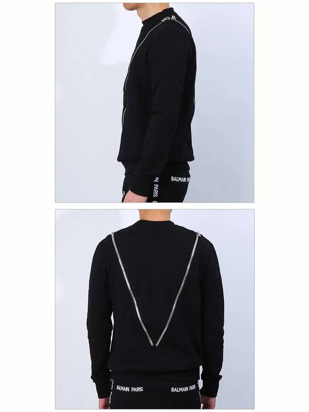 Zipper Knit Top Black - BALMAIN - BALAAN 4