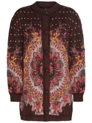 23 fw Brown Multicolor Wool Blend Cardigan 115219257100 B0480740616 - ETRO - BALAAN 1