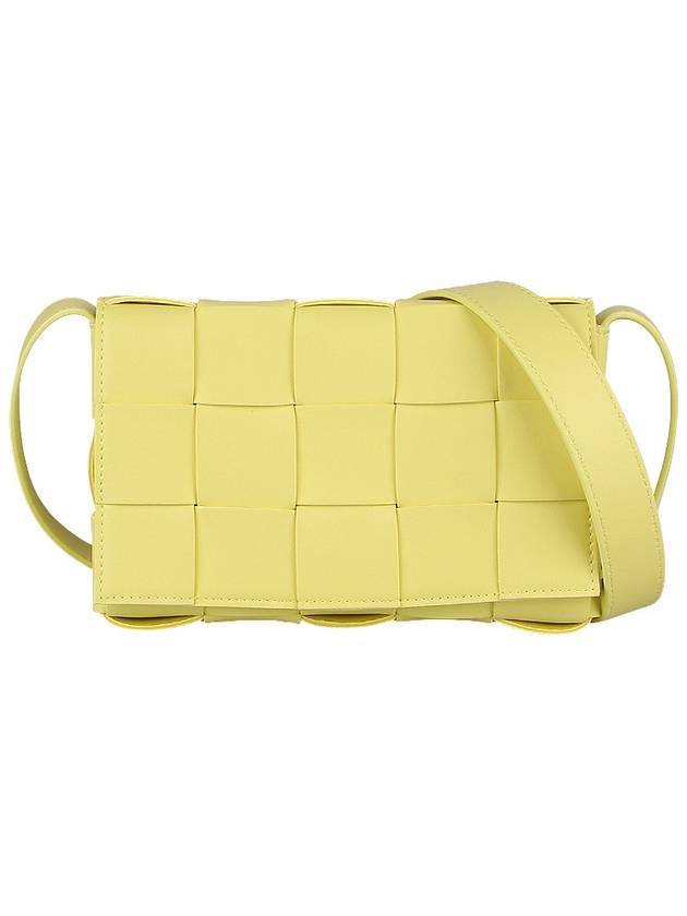 Cassette Intrecciato Small Cross Bag Yellow - BOTTEGA VENETA - BALAAN 3