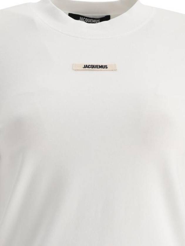 Le Gros Grain Manches Long Sleeve T-Shirt White - JACQUEMUS - BALAAN 4