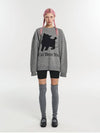 IBC23UKN14GY NO COLOR STAR CAT KNIT GRAY - ITZAVIBE - BALAAN 2