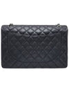 Women s A47600 Caviar Black Classic Maxi Silver Chain Shoulder Bag - CHANEL - BALAAN 3