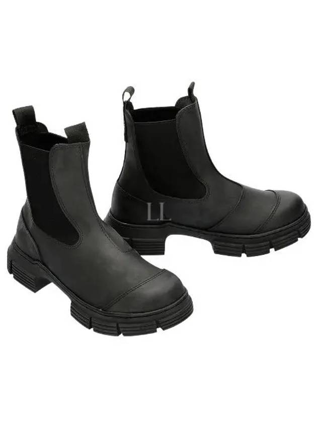 Rubber Chelsea Boots Black - GANNI - BALAAN 2