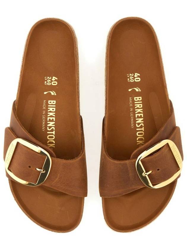 Madrid Big Buckle Slippers Cognac - BIRKENSTOCK - BALAAN 6