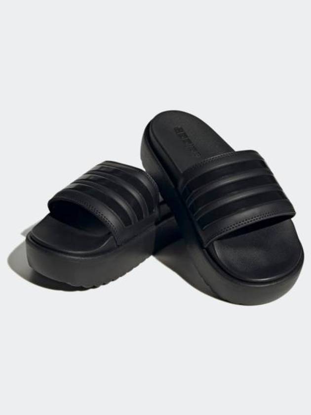 Adilette Platform Slide Slippers Black - ADIDAS - BALAAN 2