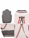 4 Bar Poly Twill Down Vest Grey - THOM BROWNE - BALAAN 11