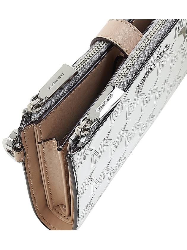 Jet Set Metallic Effect Cald Wallet Silver - MICHAEL KORS - BALAAN 8