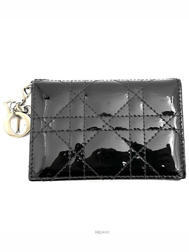 Christian Patent Cannage Card Wallet - DIOR - BALAAN 1