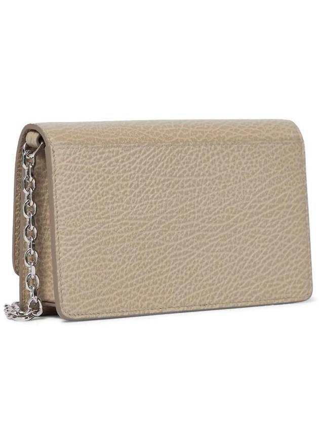 Stitched Chain Leather Cross Bag Beige - MAISON MARGIELA - BALAAN 5