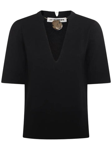 Black Virgin Wool Sweater J02NF0002J14595001 B0560956554 - JIL SANDER - BALAAN 1