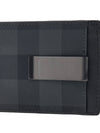 Check Money Clip Card Wallet Grey - BURBERRY - BALAAN 8