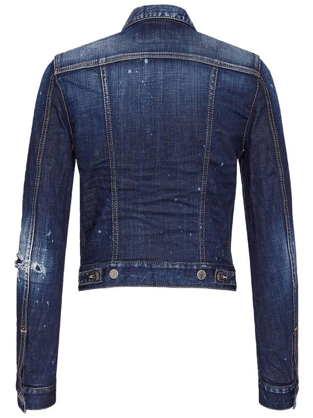 Dark CB Wash Classic Worker Denim Jacket Navy - DSQUARED2 - BALAAN 3