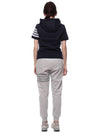 Double Face 4 Bar Short Sleeve Hoodie Navy - THOM BROWNE - BALAAN 6