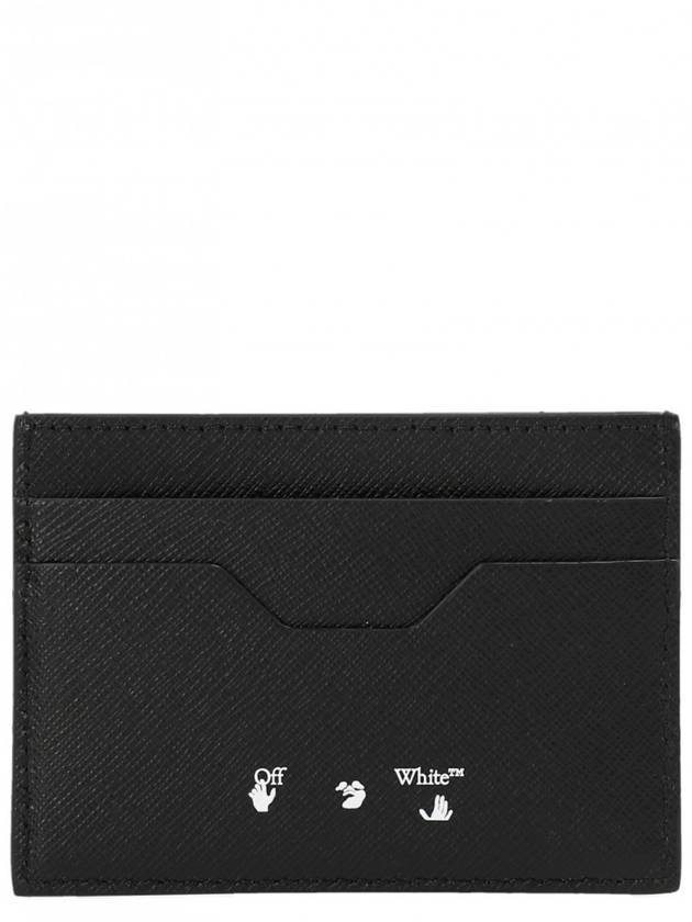 Diag Logo Leather Card Wallet Black - OFF WHITE - BALAAN 1