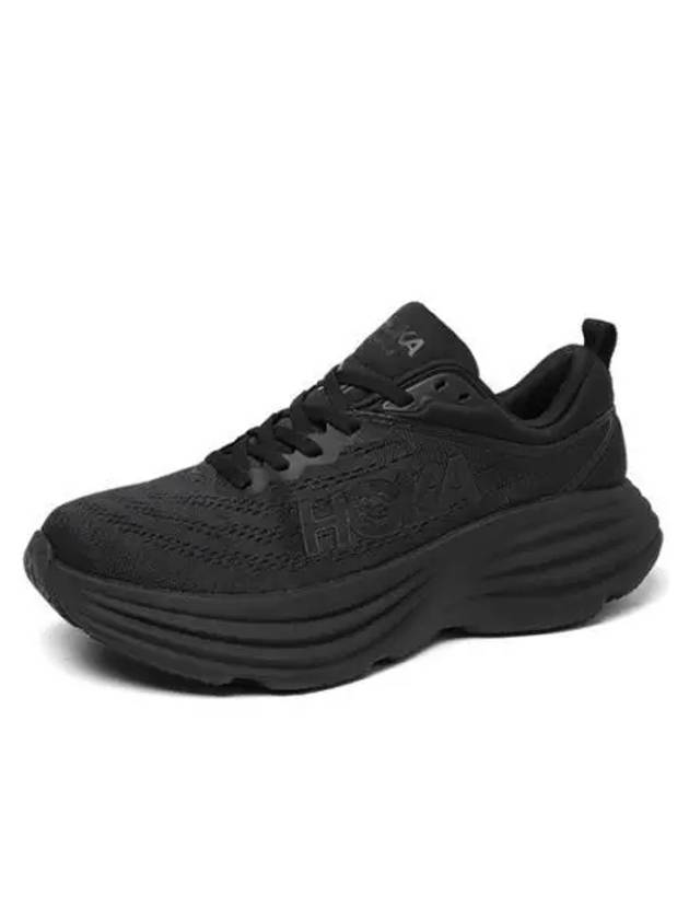 Women's Bondi 8 Wide Low Top Sneakers Black - HOKA ONE ONE - BALAAN 2