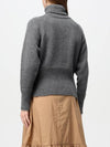 Wool Cashmere Turtleneck Grey - PATOU - BALAAN 4