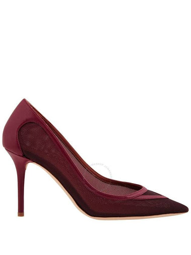 Malone Souliers Ladies Maroon 85mm Mesh Pumps, Brand Size 37 ( US Size 7 ) - MALONE SOULIERS - BALAAN 1