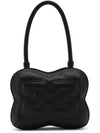 Butterfly Leather Shoulder Bag Black - GANNI - BALAAN 2