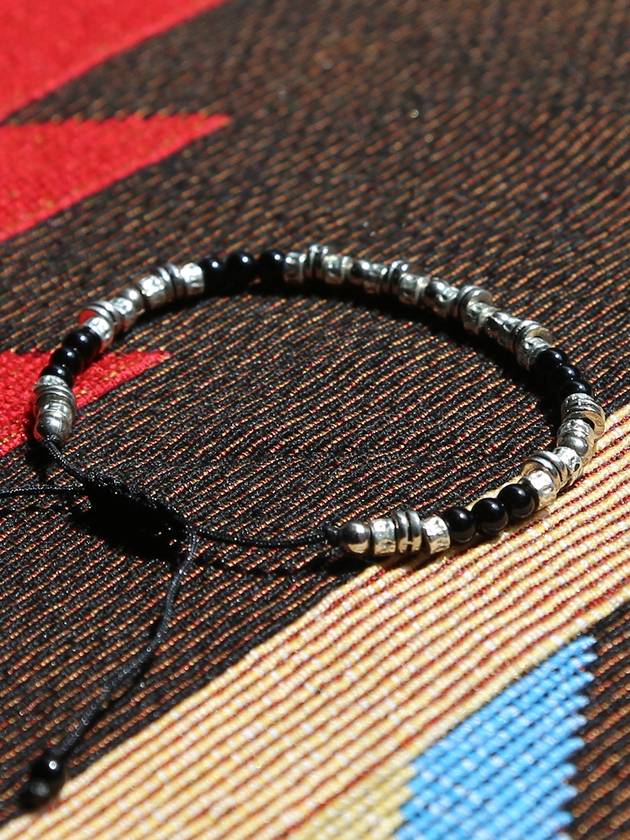 Black Antique Silver Beads Bracelet - KND - BALAAN 3