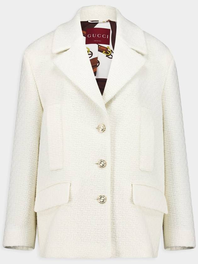 Damier Tweed Jacket Ivory - GUCCI - BALAAN 2