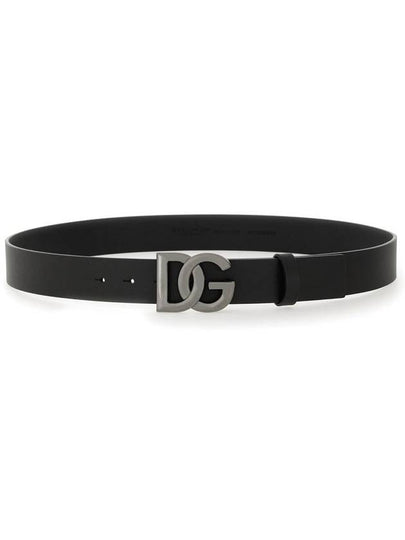 Logo Leather Belt Black - DOLCE&GABBANA - BALAAN 2