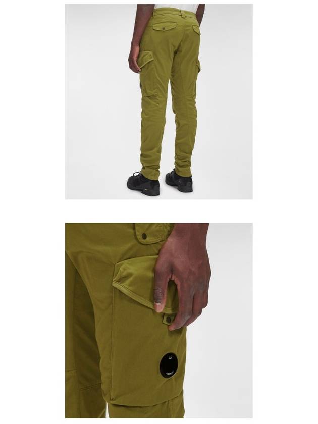 Men's Lens Wappen Stretch Cargo Straight Pants Green - CP COMPANY - BALAAN 6