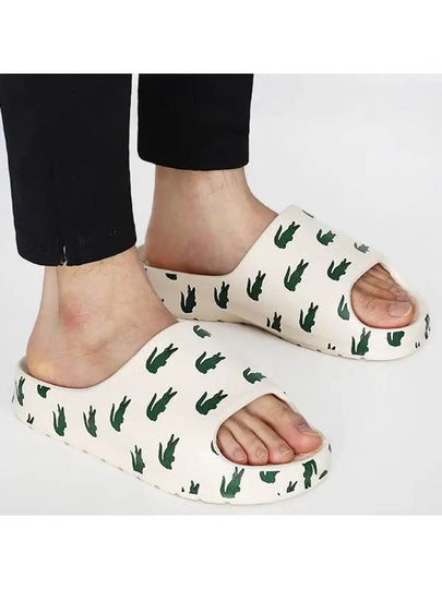 Serve Slide Slippers White - LACOSTE - BALAAN 2