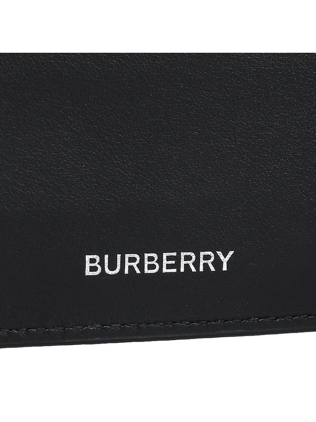 Check Slim Bifold Leather Half Wallet Beige - BURBERRY - BALAAN 6