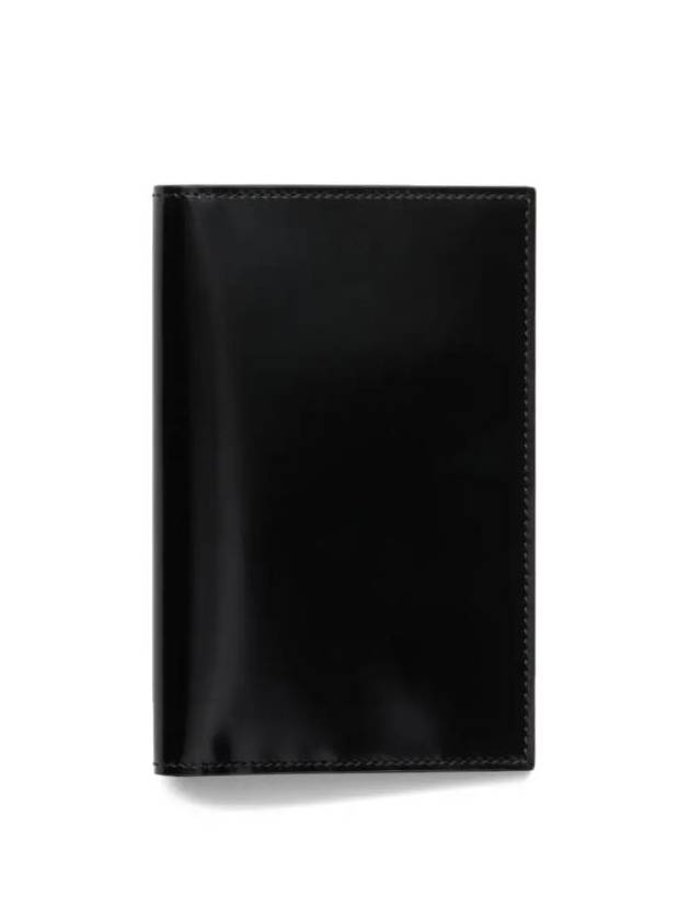 Brushed Leather Passport Wallet Black - PRADA - BALAAN 1