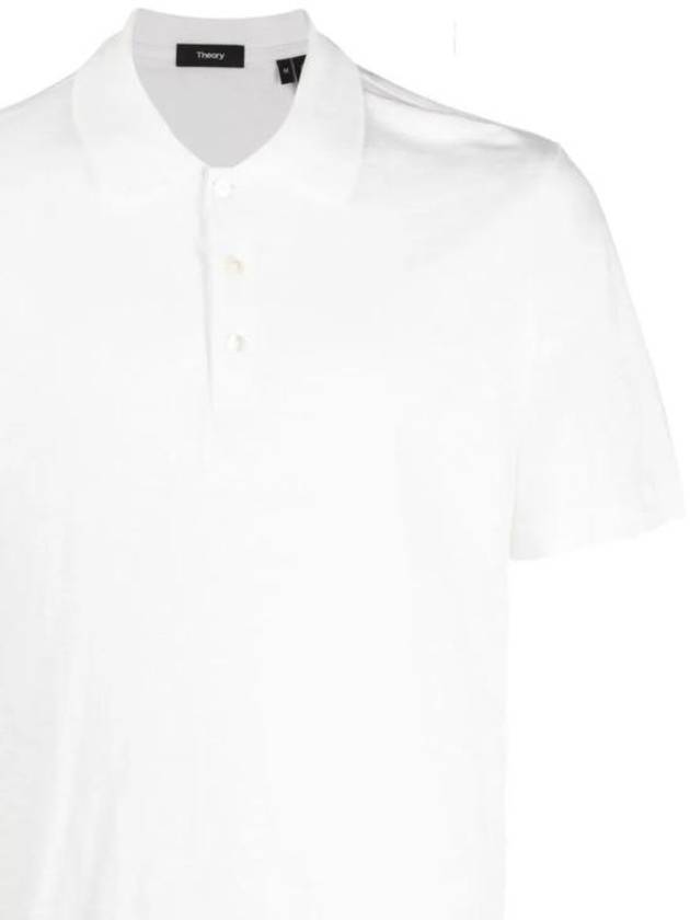 Bronn Cotton Short Sleeve Polo Shirt White - THEORY - BALAAN 3