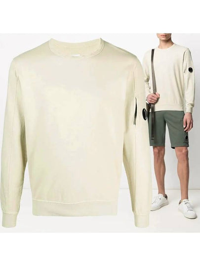 Men's Light Fleece Lens Wappen Sweatshirt Ivory - CP COMPANY - BALAAN 2