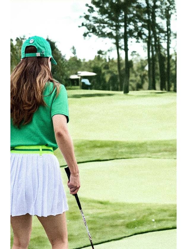 NEON COMBINATION PLEATS pleated skirt WHITE - MONBIRDIE GOLF - BALAAN 1